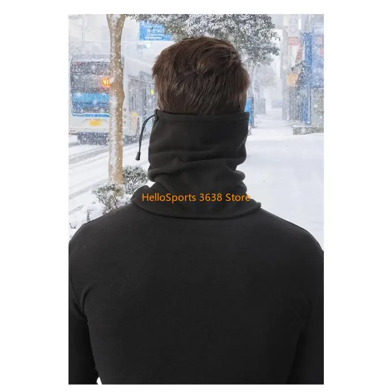 A52F Windschutz elektrische Heizhalsschutzweiche Fleece -Interieur für Schneesportarten