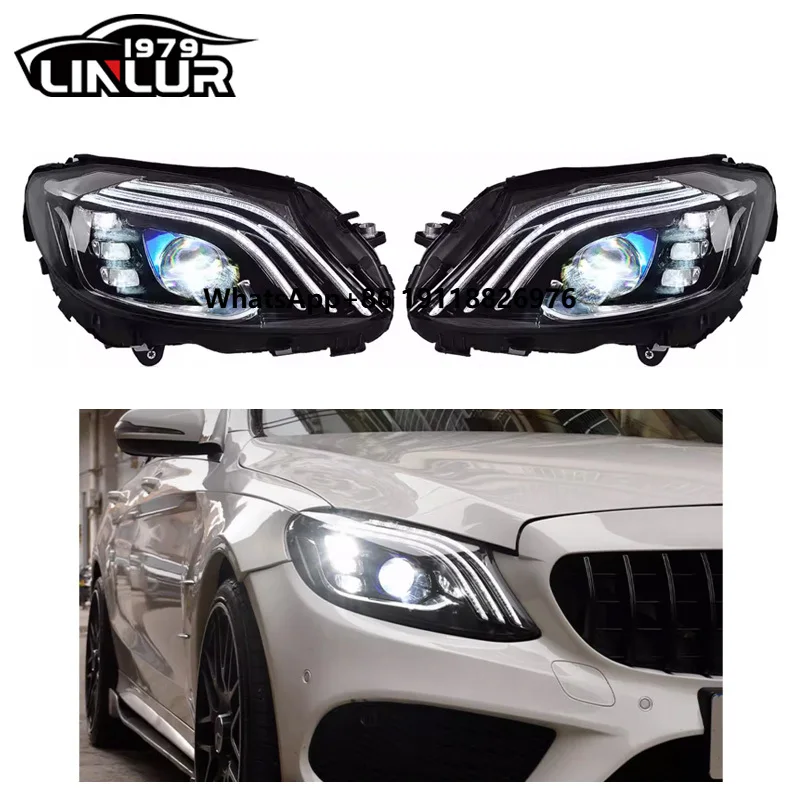 

2015 2017 2019 2020 2021 W205 C300 Headlamp Upgrade to New Style Led Headlights for Mercedes Benz C Class W205