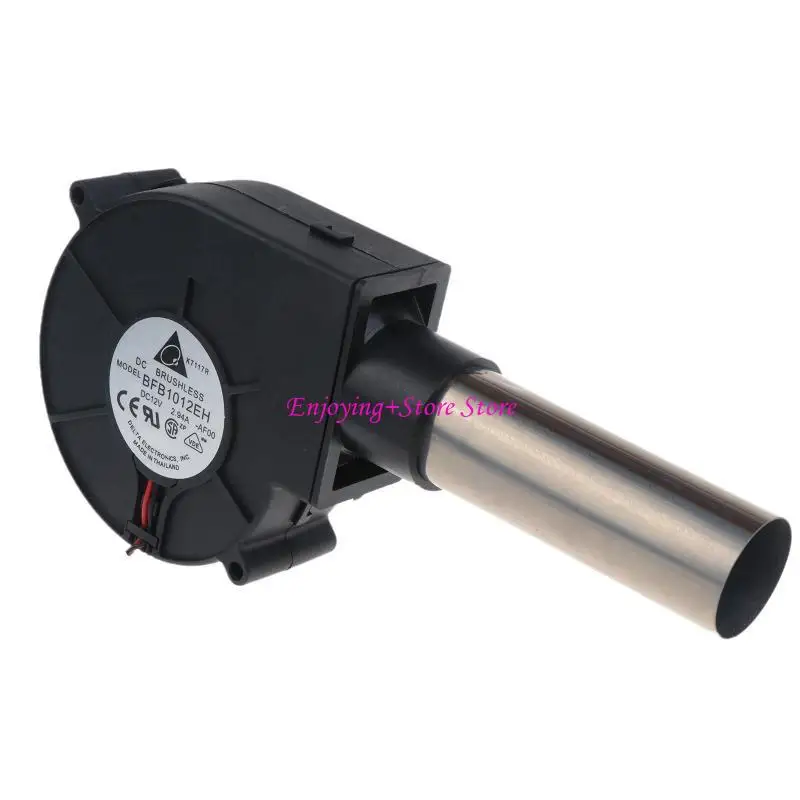 

G6DA 9733 97mm BBQ Fan Air Blower DC12V 6500RPM for Camping Barbecue Grills Cooking Stove Fans with 10/17cm Steel Air Tube