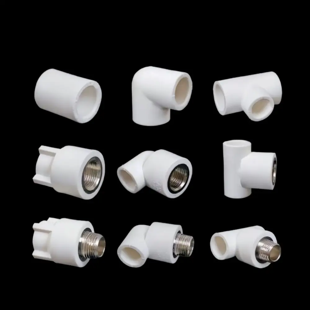 PPR Pipe Fitting Connector Tee Elbow Threaded Adapter Plumbing Tools For Residential Water Distribution