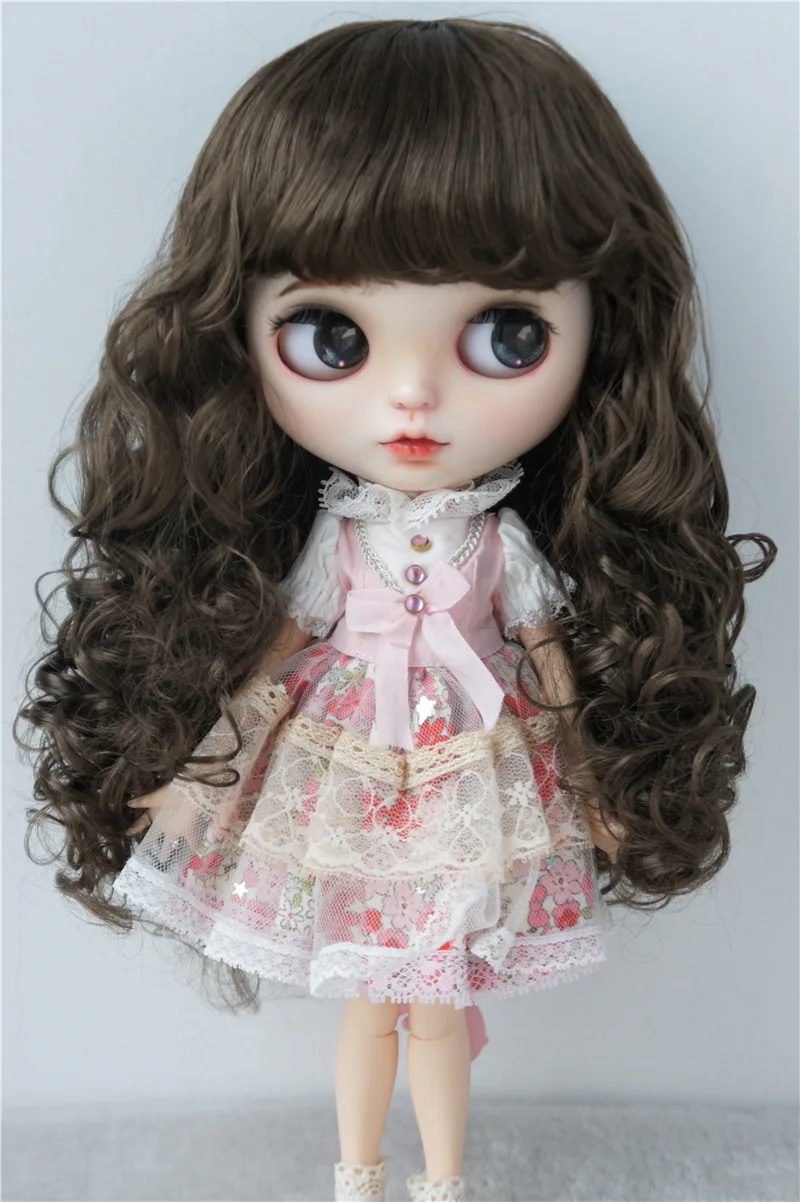 

JD311 1/6 1/4 1/3 вьющийся парик из синтетического мохера BJDS от 6-7 до 10-11 дюймов, длинные волнистые волосы куклы, дешевые аксессуары YOSD MSD SD DOD