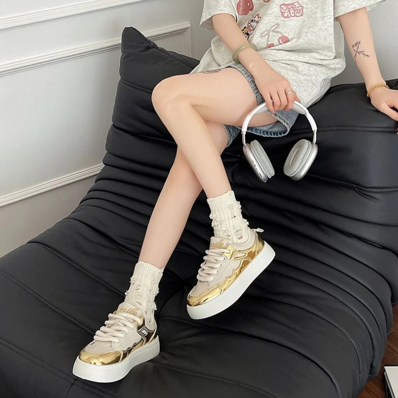 Athletic Summer Sports Sneakers Stylish Ladies Footwear Trends 2024 A Comfortable and Elegant Women's Shoes Aesthetic On Sale H