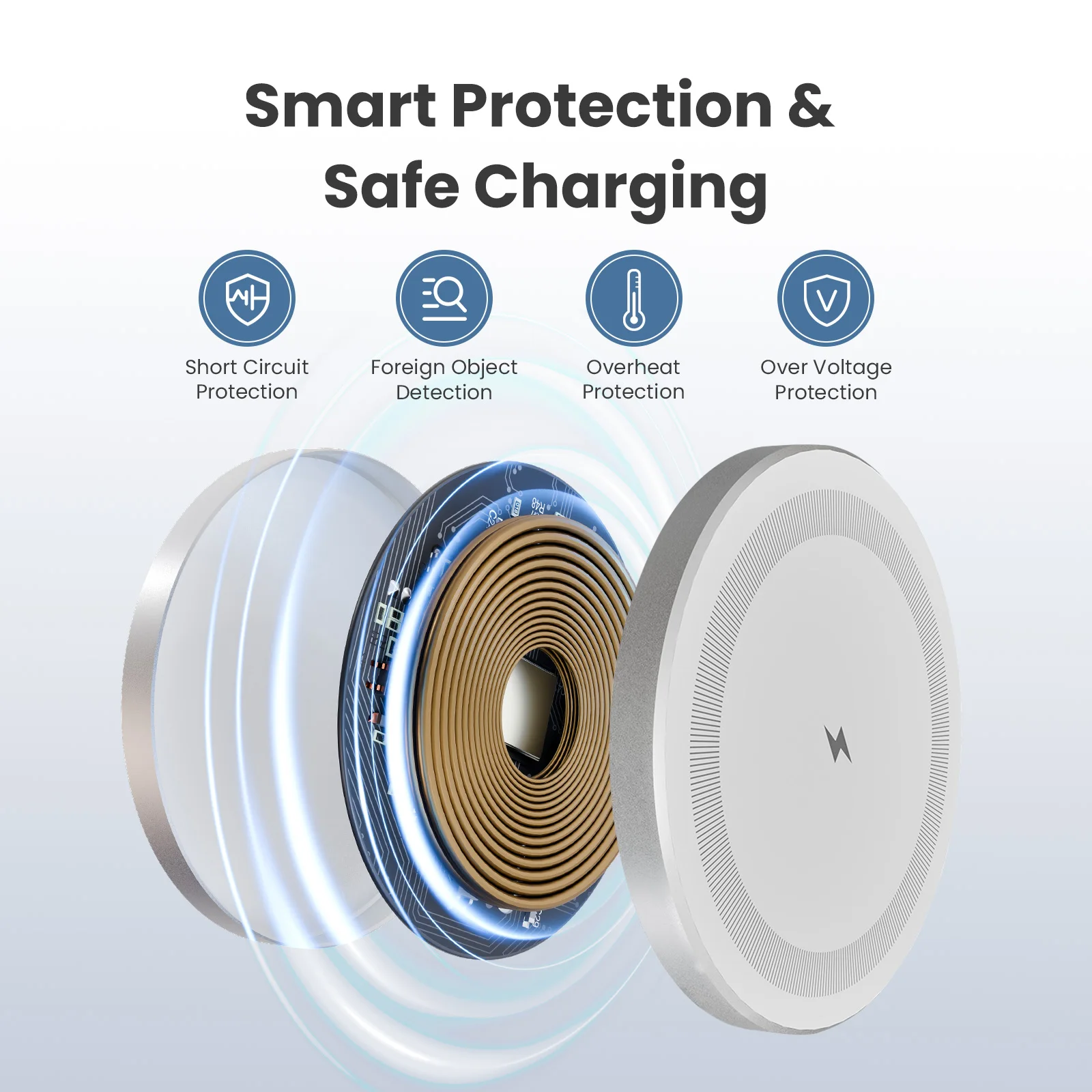 شاحن لاسلكي مغناطيسي بقدرة 25 وات، قاعدة شحن سريعة، نوع C، هاتف USB لهاتف Magsafe iPhone 17-11 Pro Max Samsung