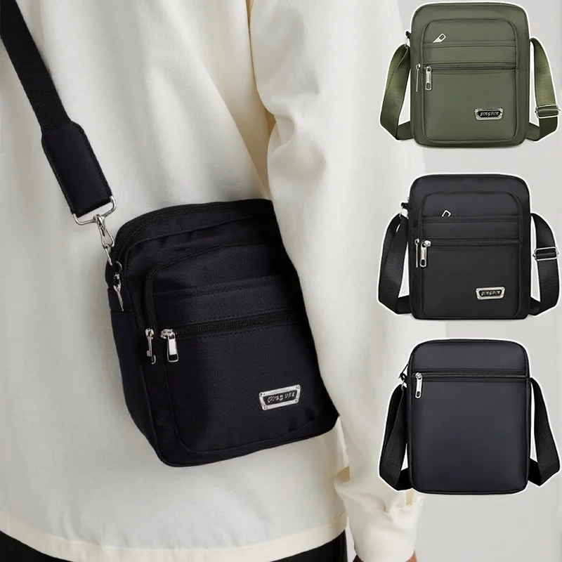 

Luxury Messenger Shoulder Bag For Men Phone Bag Men's Casual Multi-Layer Pocket Fashion Design Single Shoulder Bag