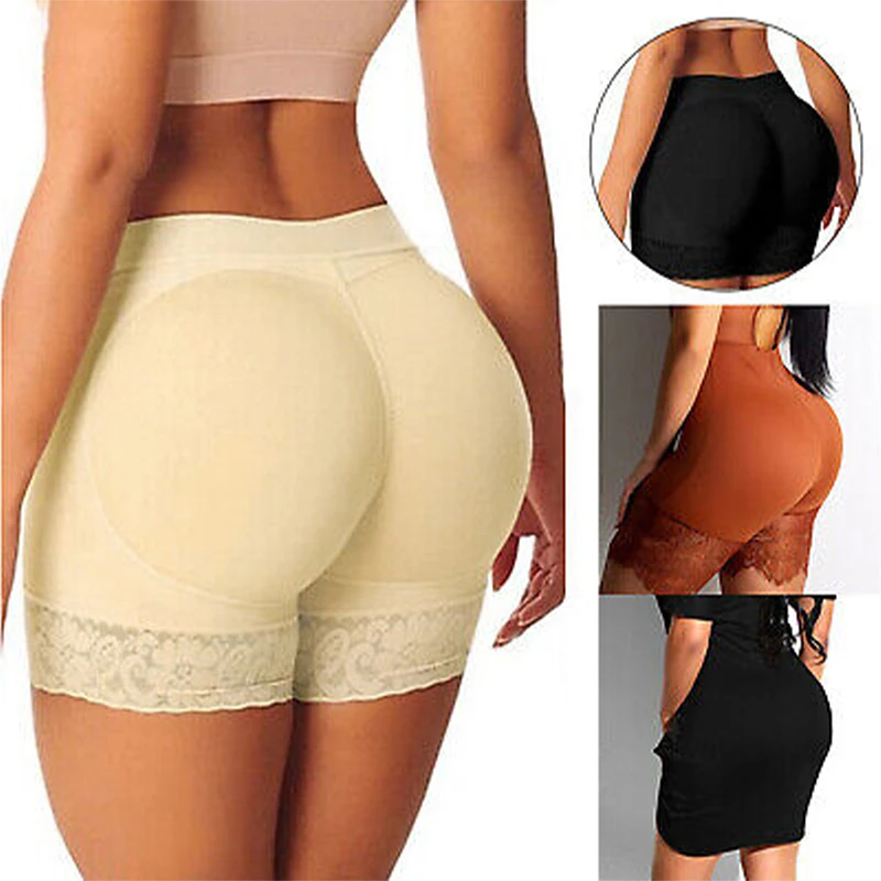 Women\'s Underwear Fake Buttock Body Shaper Padded Seamless Panties Panty Sexys Hip Enhancer High Waist Tummy Control Short