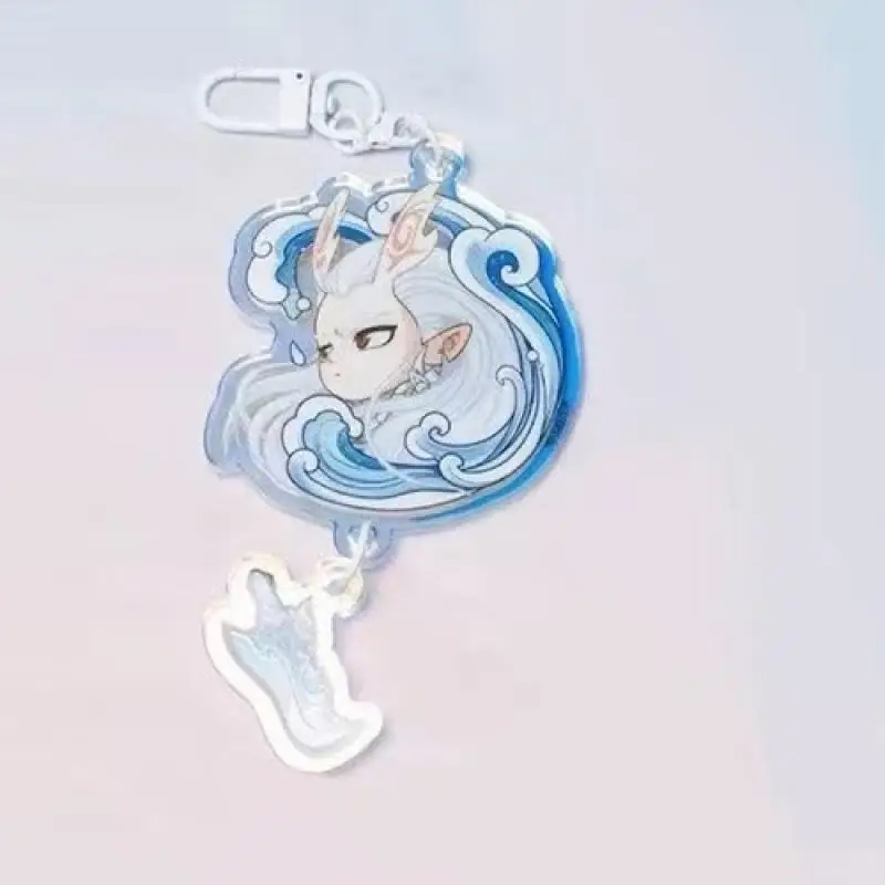 Nezha Birth of The Demon Child Anime Peripherals Ne Zha Aobing Taiyi Zhenren Cartoon Acrylic Keychain Schoolbag Decoration