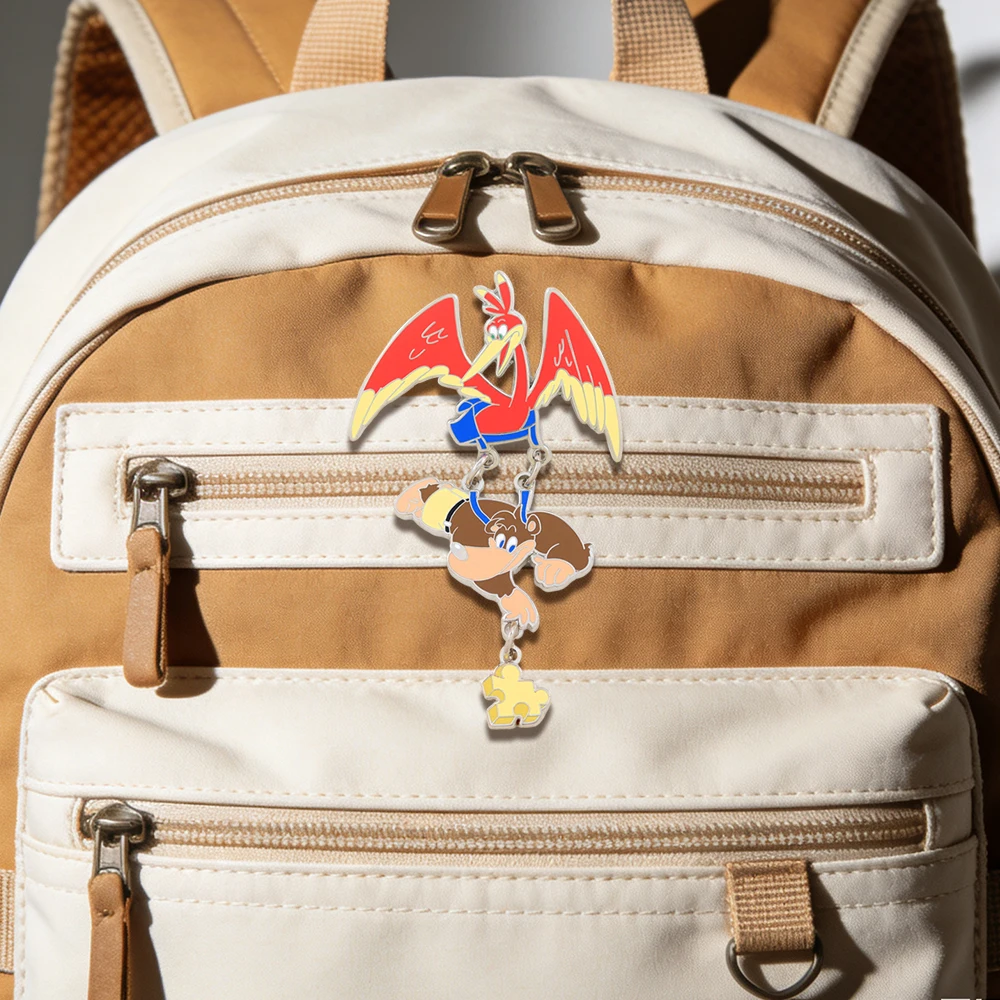 Retro-Spiel Banjoo und Kazoie Emaille-Pin 3-Schicht-Hängebrosche aus Metall Abzeichen Geschenk für Fans für Rucksäcke Kleidung Accessoires Sammlerstück – Detail 9