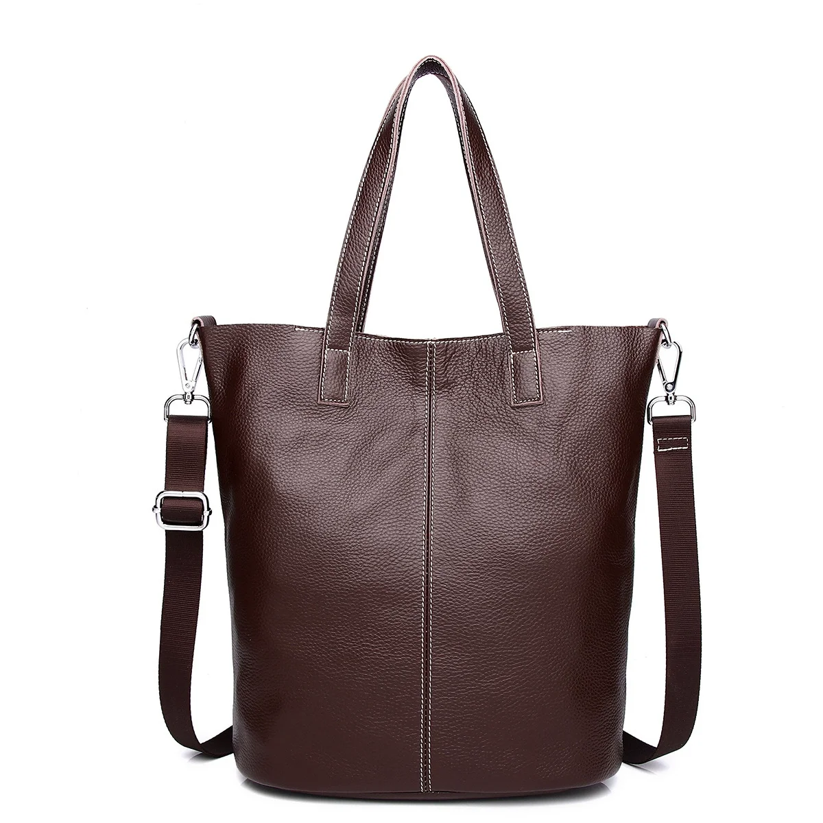 

Женская большая сумка-тоут из натуральной кожи, мягкая сумка-шоппер из воловьей кожи, женская сумка-ведро для повседневного использования