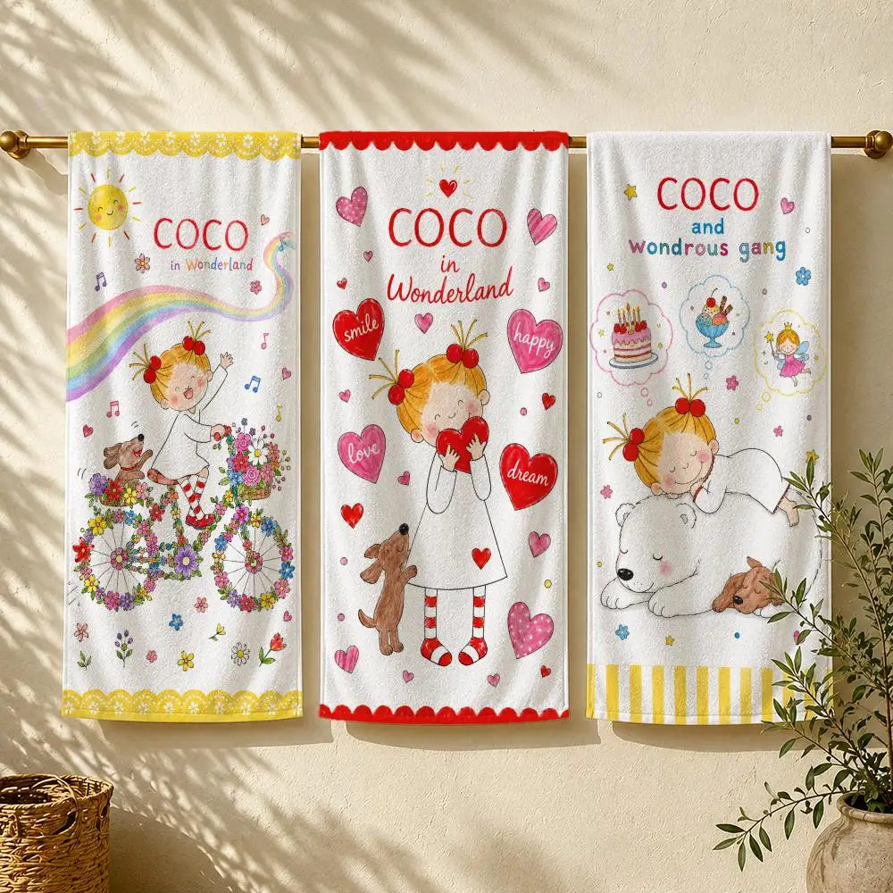 Character C-COCO-chan Towel Towel beach towel, quick drying absorbent bath towel for Swim,Gym,Camping,Outdoor hot