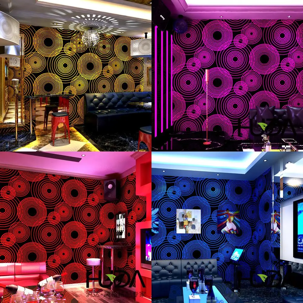 3D Holographic Wall Decor for KTV Theme Room Corridor Bar Wallpaper Background Wall Mural