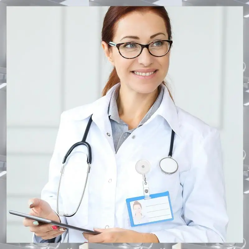 

Hot Selling-50 Pieces Retractable Badge Reels With Swivel Alligator Clip, Badge Reels Holder Badge Reel Clips Translucent Clear,