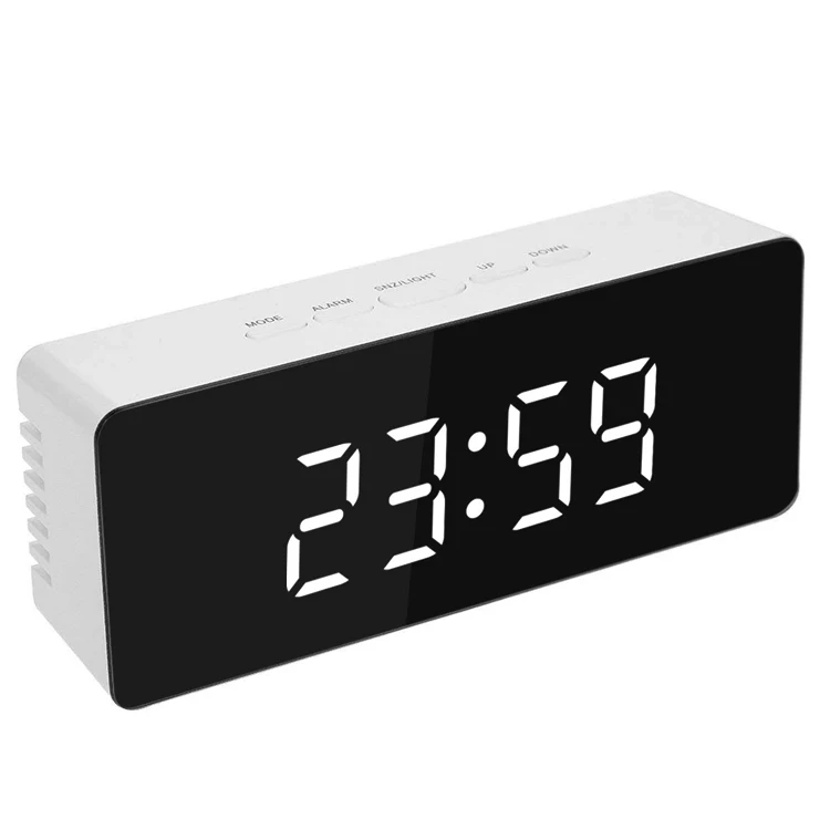 

Celsius/Fahrenheit 12/24 Hour Switch Doze Clock Modern Auto-dimming Smart Clock with Family Time Calendar