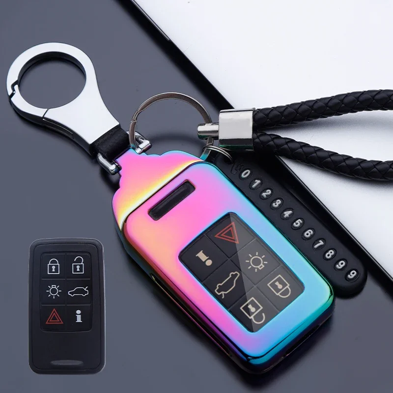 

High-grade zinc alloy car key bag car keychain car Key case for Volvo S90 XC40 XC90 XC60 S60l V40 Auto Accessories