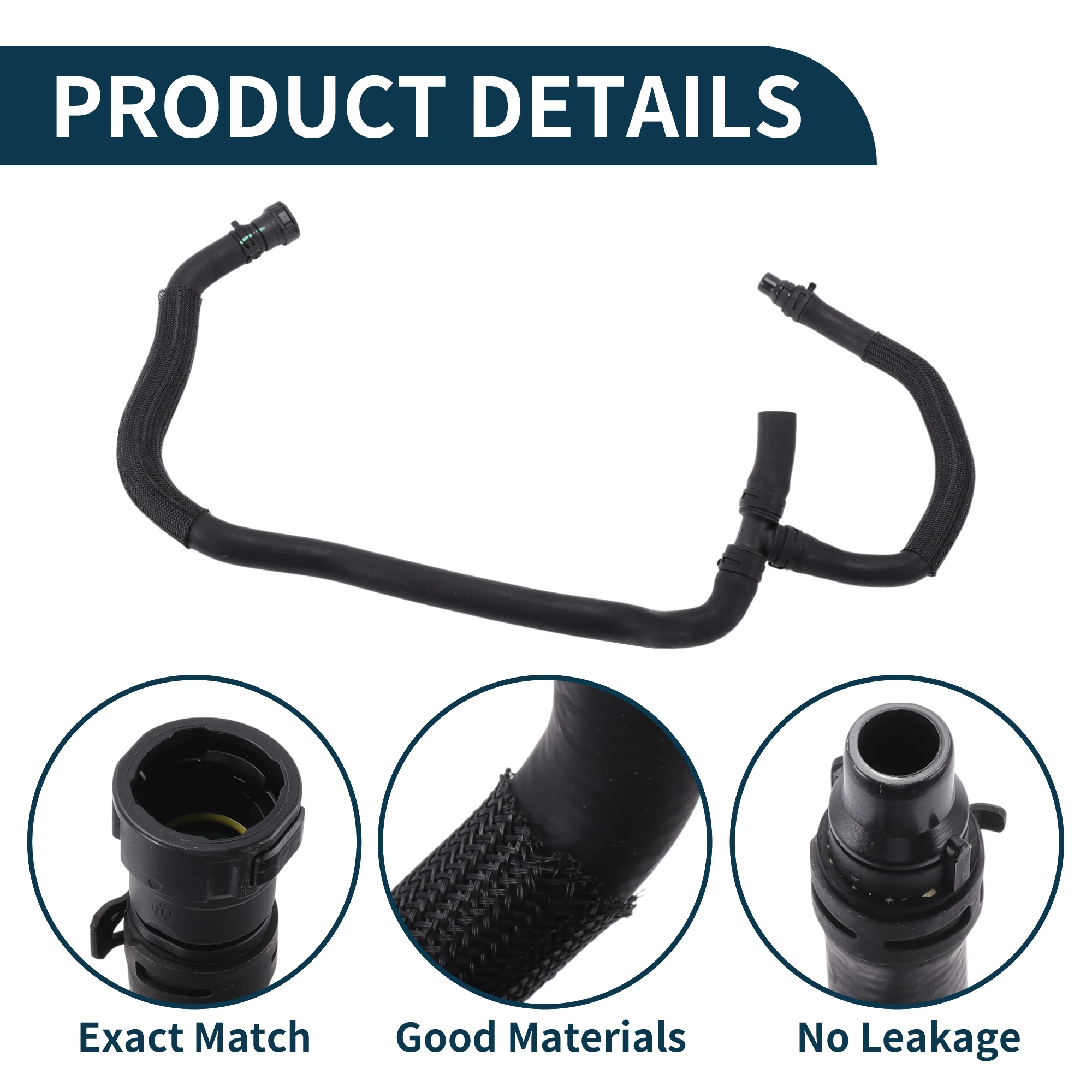 

UXCELL Radiator Hose Heater Hose No.C2Z4553 for Jaguar XF 2014-2015 Rubber Cooling Liquid Tube Black 1 Pc