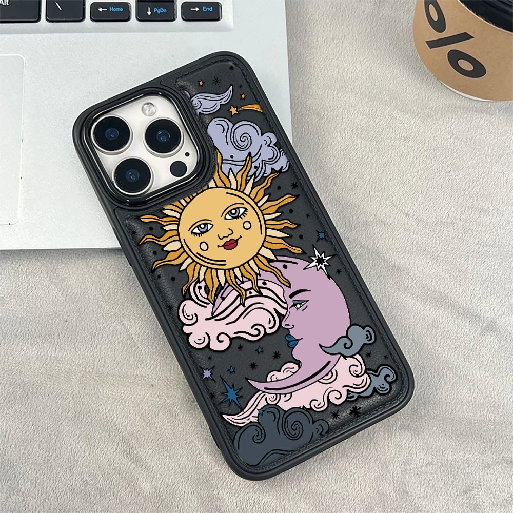 Phone Case For IPhone 17 17Air 16 15 14 13 12 11 Pro Max For Iphone 14 15 16 Plus Sun Sister Moon Brother Cover Case Funda Coque