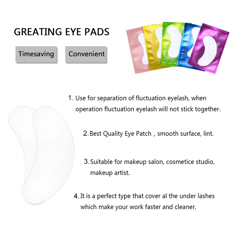 Eyelash Extension Patch Grafted Eyelash Extension Paper Patch Under The Eye Pad Eye Paper Patch False Eyelashes Pad 100bags