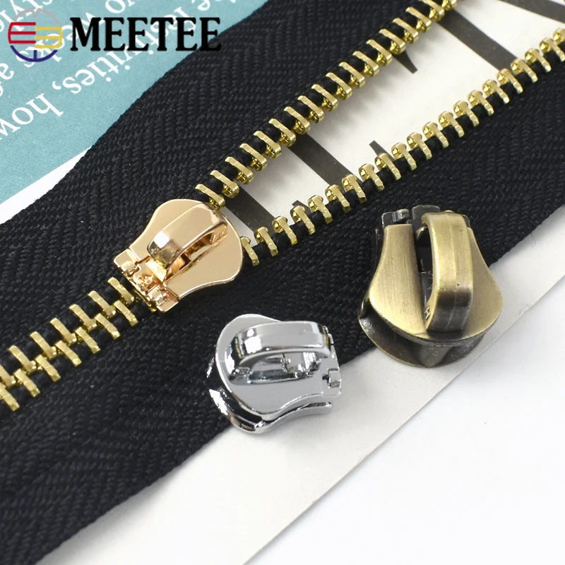 10-50Pcs 3# 5# 8# 10# Zipper Slider For Metal Zippers Garment Bags Zip Pull Heads Repair Kits DIY Luggage Hardware Accessories