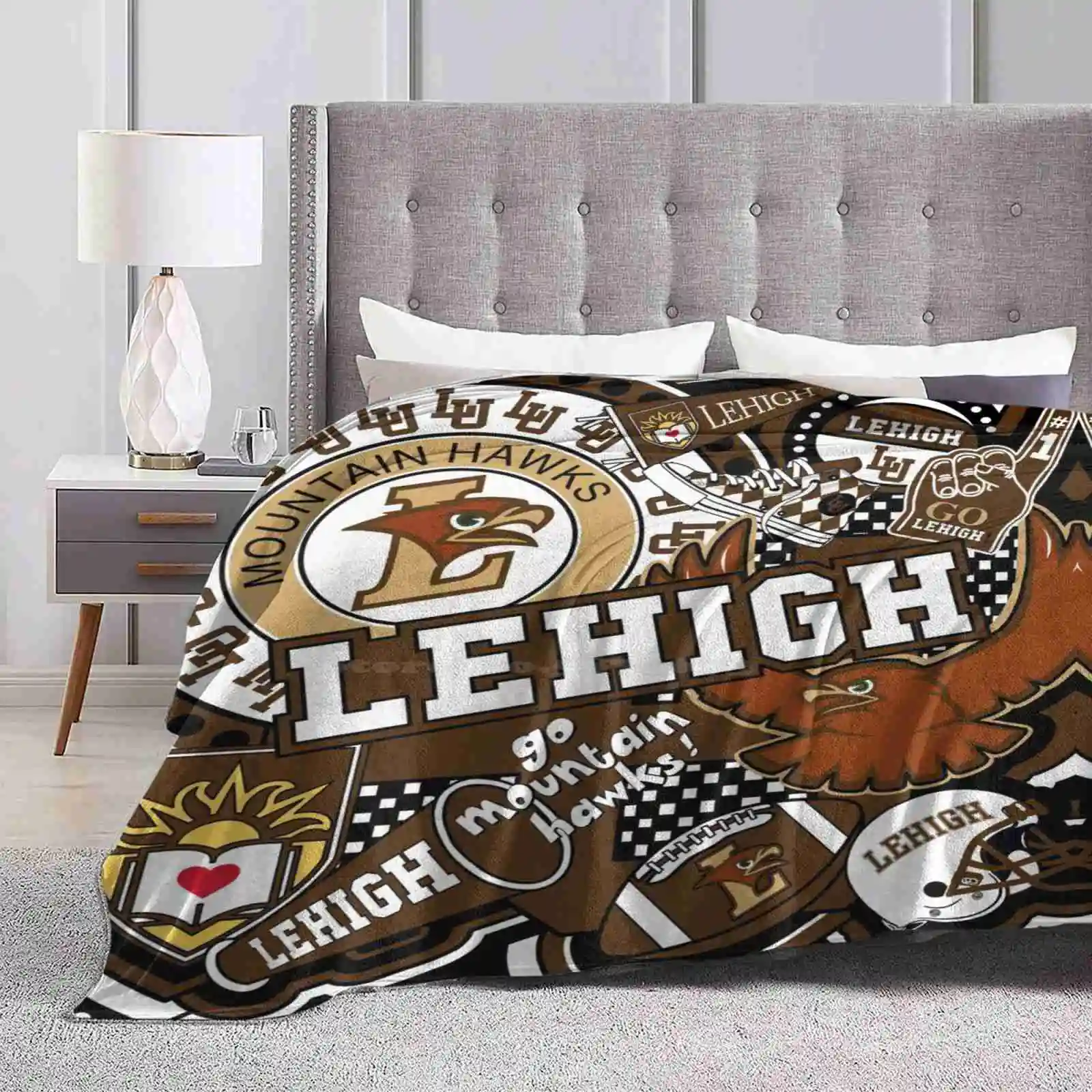 Lehigh Collage Four Seasons Comfortable Warm Soft Throw Blanket Lehigh College Ali Beyda Alibeydacreations