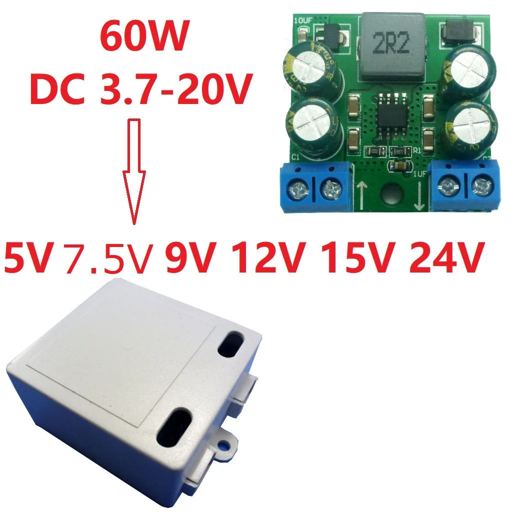 60W DC-DC 3.7-20V to 5V-24V Step-Up Boost Converter Module for Motor PLC LED PTZ ND04BOTA