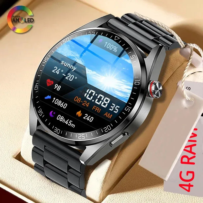 

New 466 * 466 AMOLED smartwatch for men with 4G memory, local music player, Bluetooth calling, sports, men's smartwatch