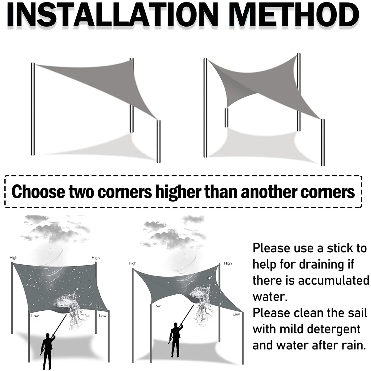 Vela de sombra triangular, toldo impermeable con protección UV, para jardín, playa, Patio