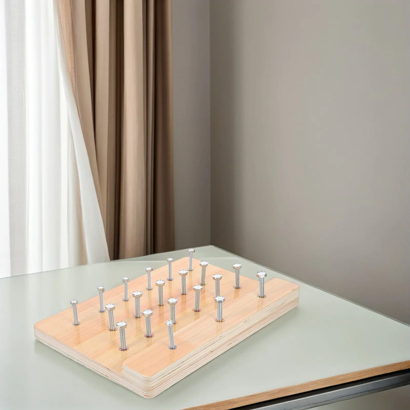 

Wooden Finger Rehabilitation Training Equipment for Hand Eye Coordination and Fine Motor Skills Improvement Pegboard Therapy