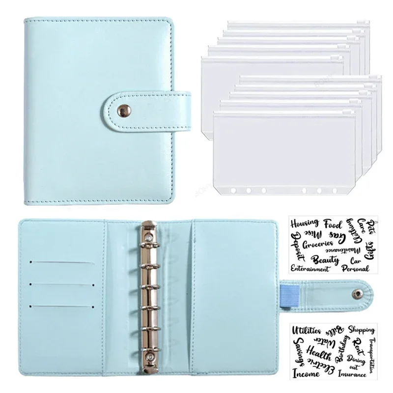 Budget Planner 2024 Cash Envelope Savings Money 6 Holes Binder for Financial Management A7 Loose-leaf Notebook Binder Housing