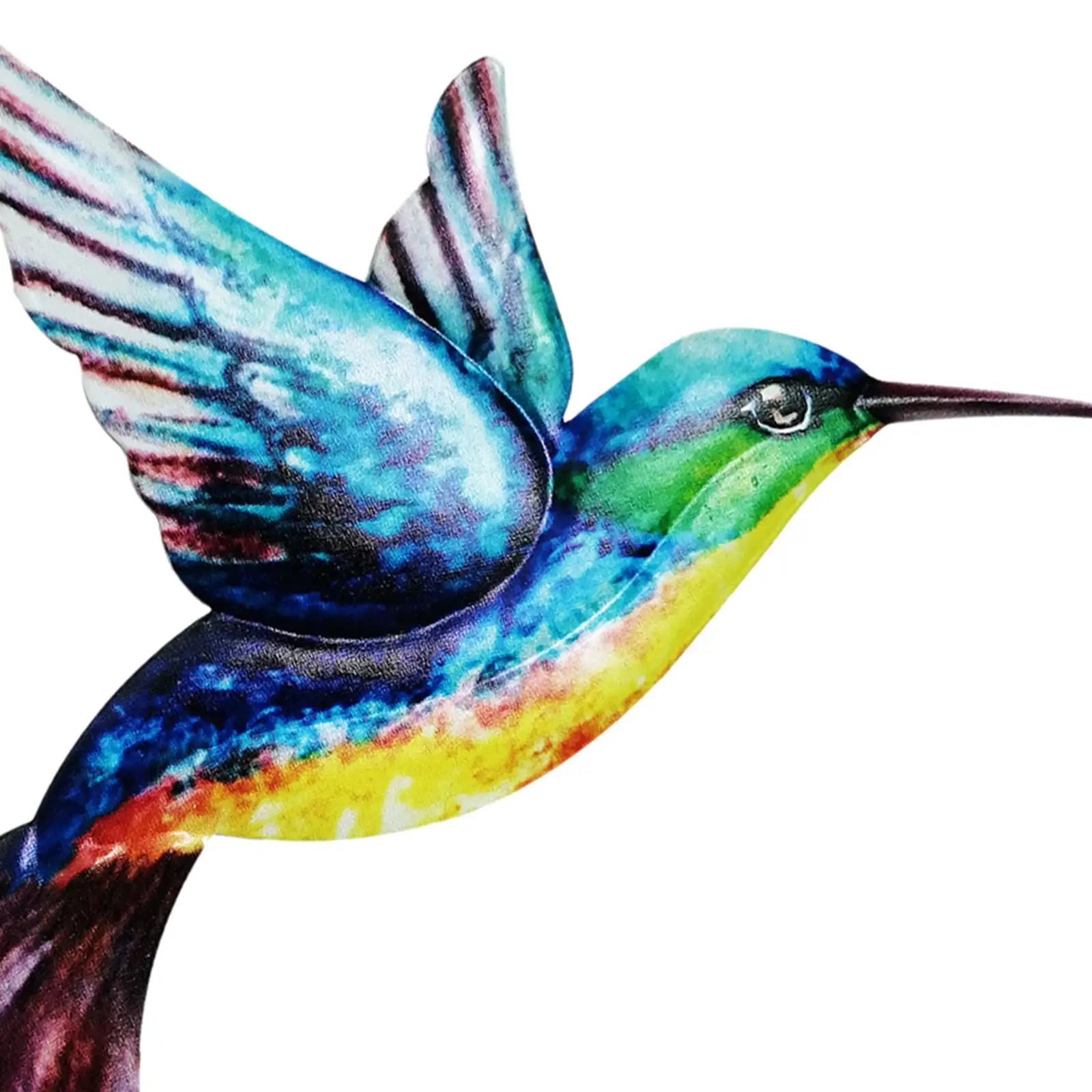 Iron Hummingbird Wall Art, Hanging Wall Sculpture Hanging Ornament Metal Hummingbird Statue for Garden Indoor Office Patio Door