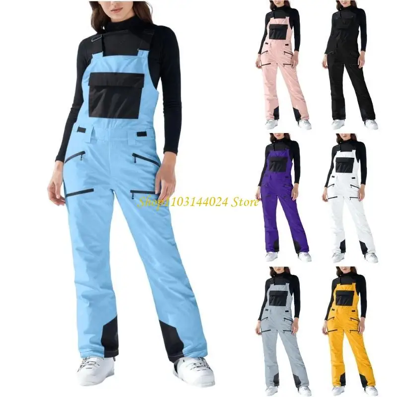 

N5KE женские лыжные штаны, лыжные нагрудники, утепленный комбинезон для сноуборда, водонепроницаемые уличные зимние штаны,
