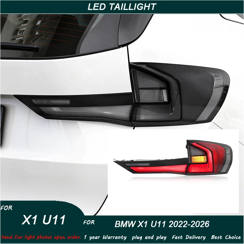 Auto Rear Tail Light For BMW X1 U11 2022-2026, New Style LED Running Lamp, Sequential Turn Signal Taillight Assembly