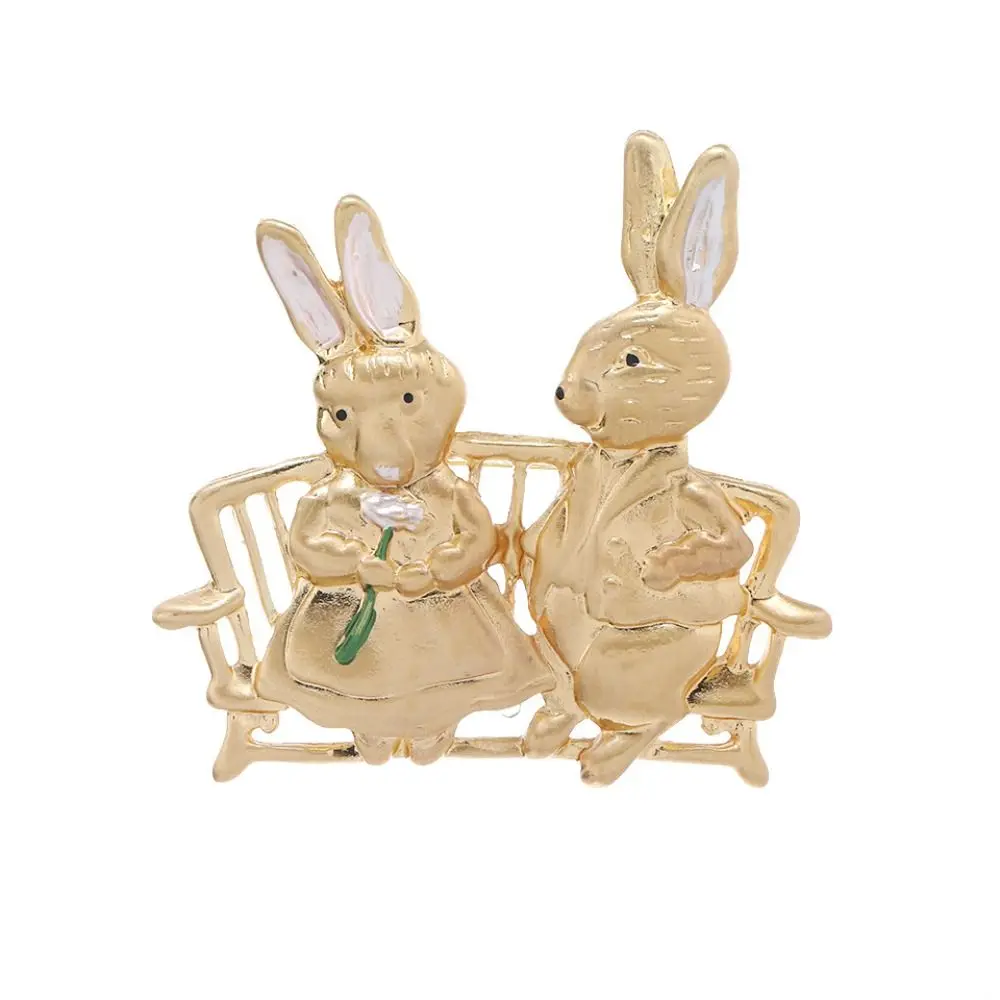 เกาหลีสไตล์อีสเตอร์กระต่ายเข็มกลัด Badge Alloy Matte เข็มกลัดโลหะเครื่องประดับอุปกรณ์เสริมเสื้อผ้าอุปกรณ์เสริมน่ารักสัตว์ Pin ทุกวัน