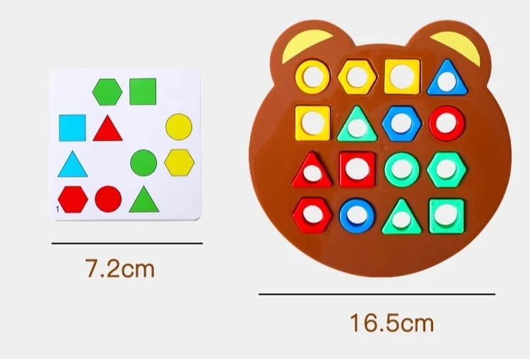 1 pièces Puzzles jouets forme couleur correspondant jeux de société casse-tête Puzzle jeu de logique géométrique cognitif correspondant Puzzles