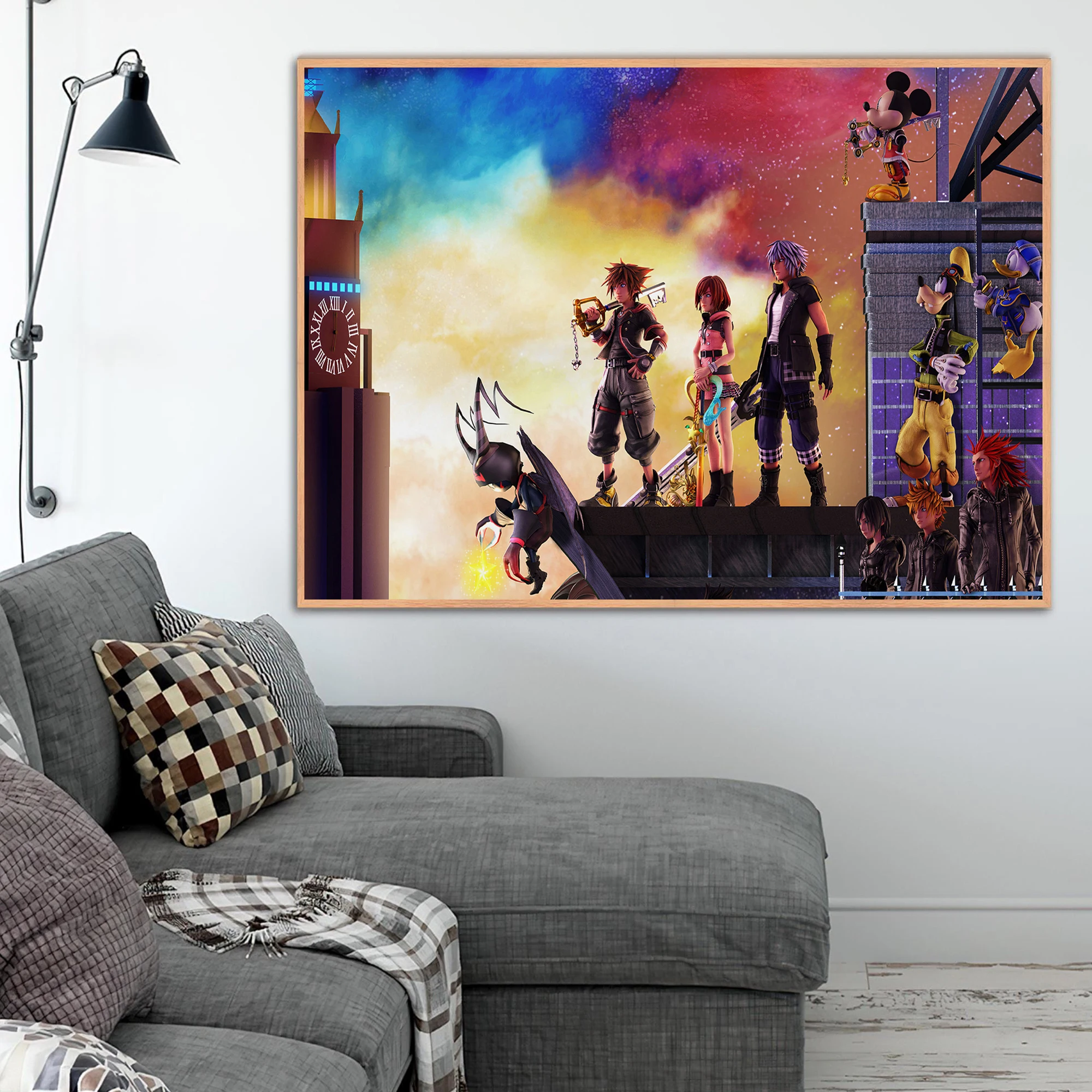 Classic Japanese Anime Kingdom Hearts Retro Posters Prints Canvas Painting Wall Art Picture Living Room Coffee Shop Home Decor view 4