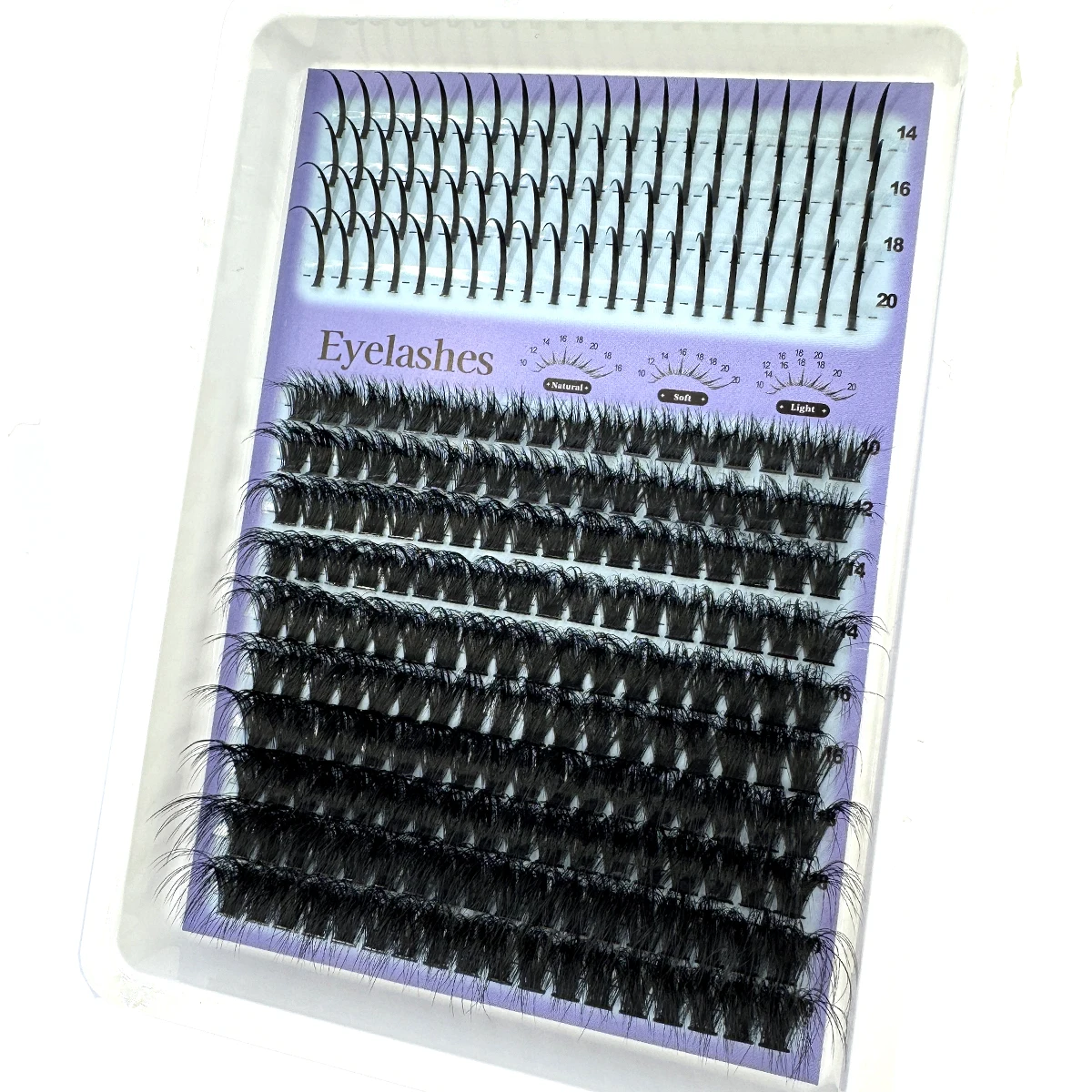 14 Reihen Spikes + 60D-200D Wimperncluster Wispy Manga Lashes Cluster Verlängerung Einzigartige stachelige Cluster Anime Individuals Feenwimpern – Detail 3