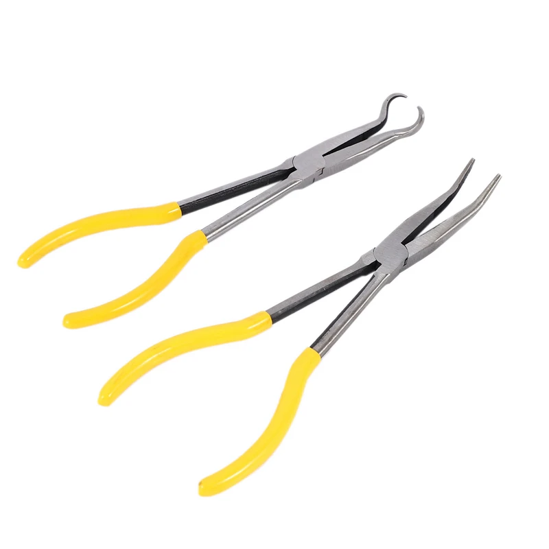 4ชิ้น11นิ้วปากแหลมพิเศษ set Tang ปลายแบบตรงงออุปกรณ์อุปกรณ์ทำมือช่าง