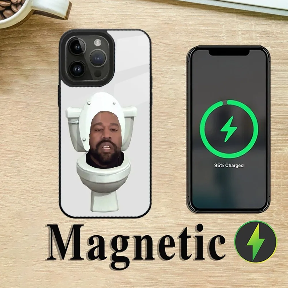 Funny K-Kanye West Phone Case For iPhone 16,15,14,13,12,11,Plus,Pro,Max Mini Magsafe Magnetic Wireless Charging