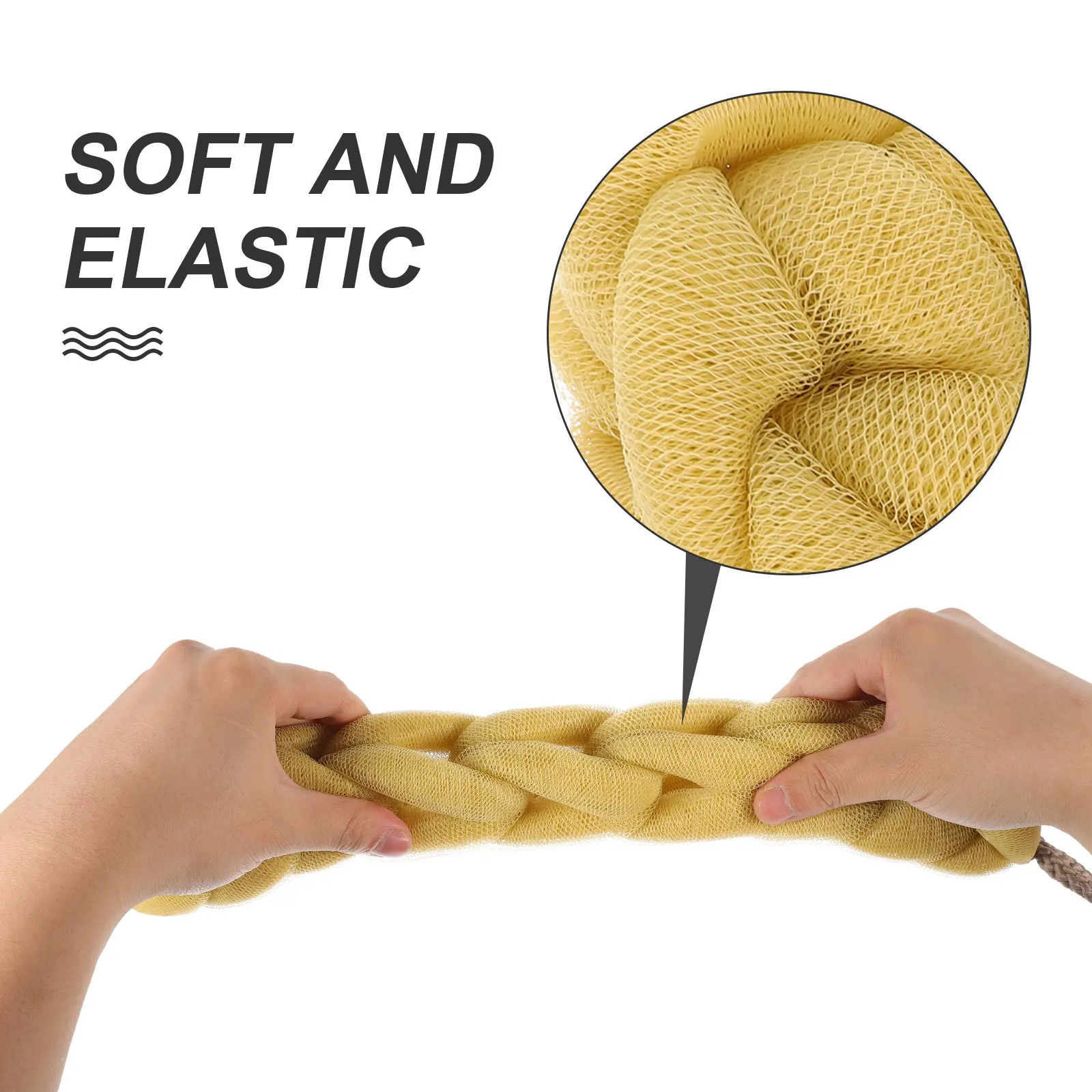 

2Pcs Bath Loofah Shower Sponge Body Wash Scrubber Gentle Exfoliating Long Handle Bathing Skin Cleaner for Women Men