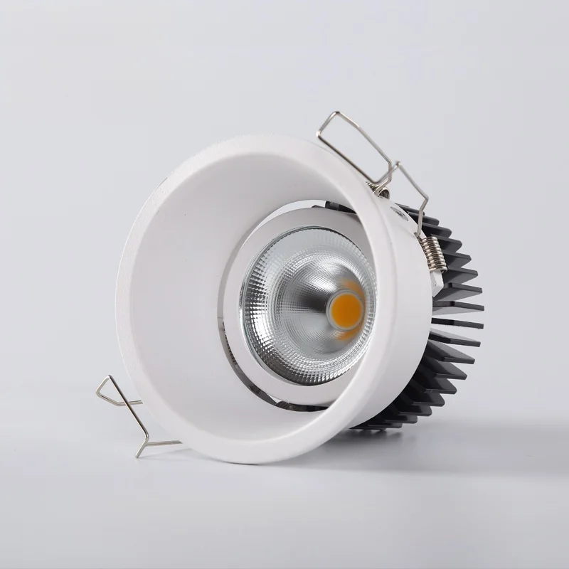 Faretti per illuminazione interna commerciale antiriflesso profondi a LED da incasso a soffitto 55MM 75MM 95MM