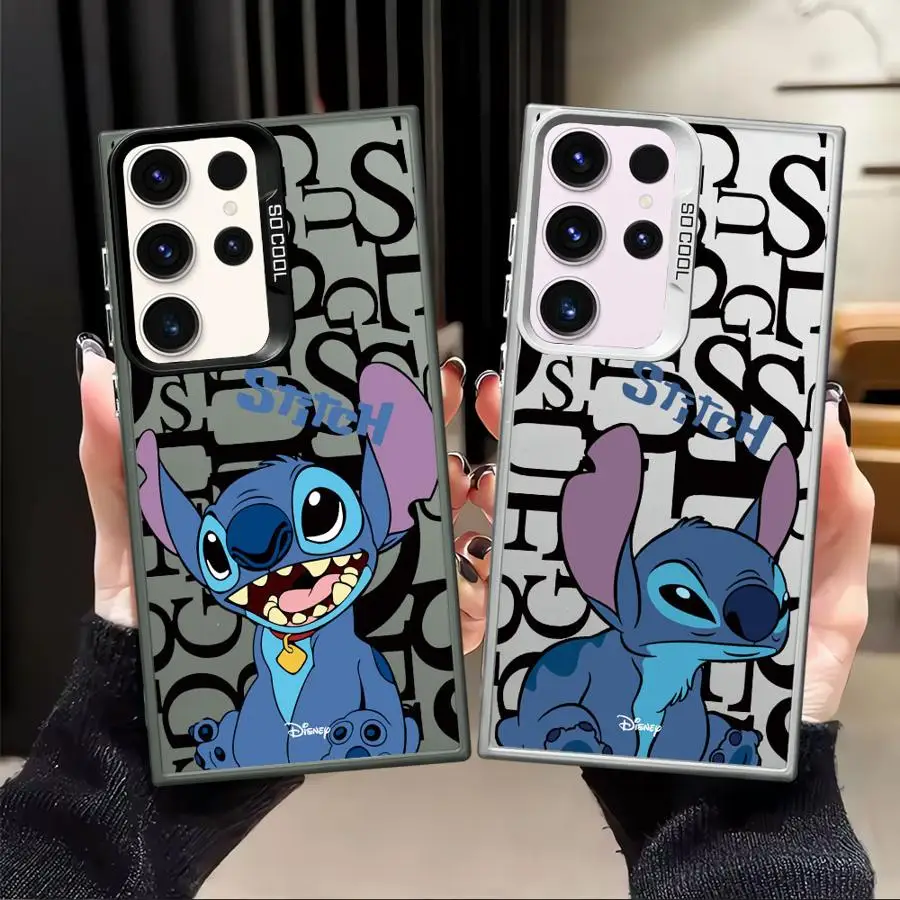Case for Samsung Galaxy S22 S25 S24 FE S20 Plus S23 Note 20 Ultra S21 S23 Back Phone Cover Disney Cute Stitch S-GUESSPS