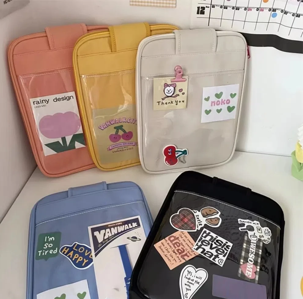 11/13/14inch Tablet Handbag Soft Lightweight Laptop Sleeve Pouch Macaron Color Laptop Bag Organizer for Ipad Pro Student