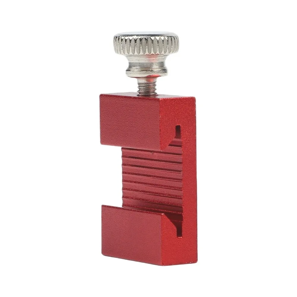 Aluminum Alloy Scribing Stop Featuring Dual-Sided Metric Engraved Scale for Accurate Repeated Measurements in Wood Shop