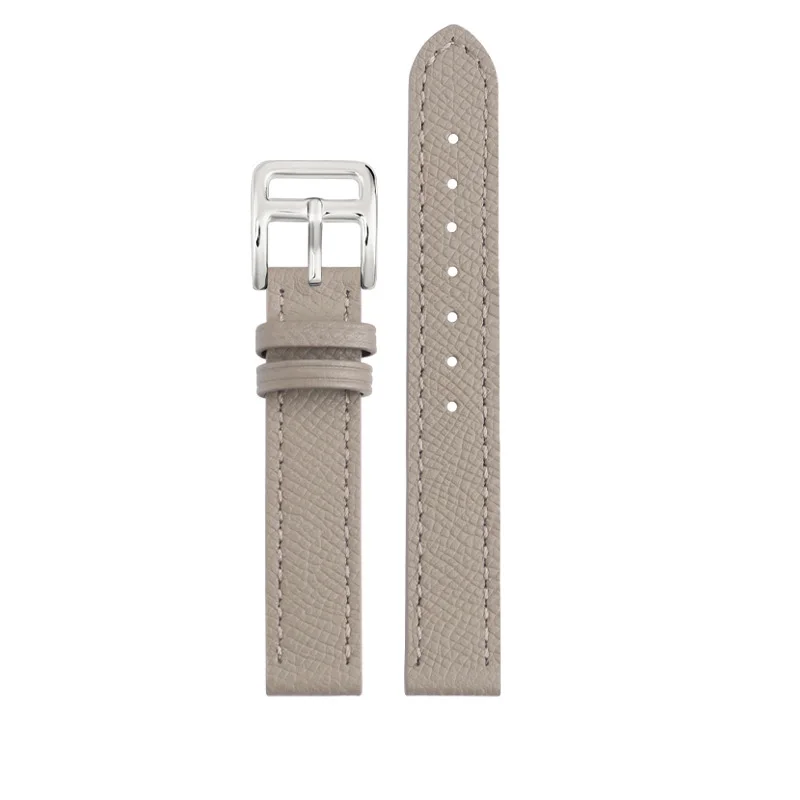 Cowhide lea/ther watch strap 14 16 18 20mm Universal waterproof soft black orange white gray quick change pin women\'s watchband