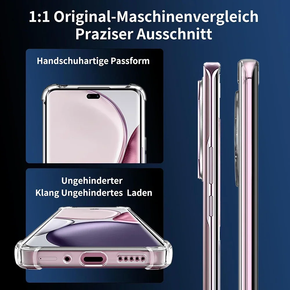 2 Buah Casing Lunak Silikon Tahan Benturan untuk Huawei Honor Magic7 Magic6 Magic5 Magic4 Magic3 Magic 7 6 5 4 3 Pro Rak Penutup Ultra Tipis