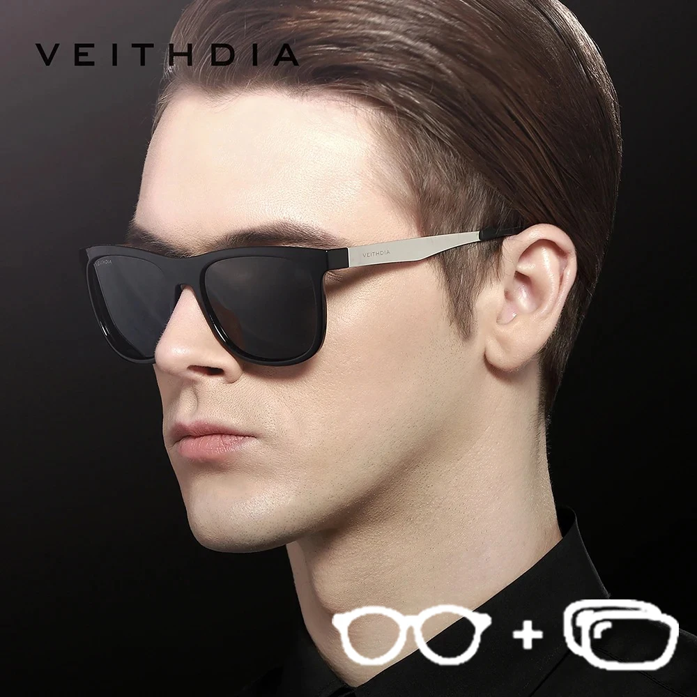 VEITHDIA брендовые солнцезащитные очки по рецепту на заказ, зеркало TR90, ретро поляризационные линзы UV400, очки для близорукости для мужчин и женщин VPX6110 VEITHDIA брендовые солнцезащитные очки по рецепту на заказ, зеркало TR90, ретро поляризационные линзы UV400, очки для близорукости для мужчин и женщин VPX6110
