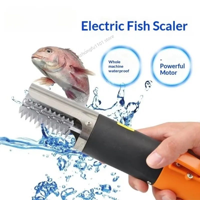 Electric Fish Descaler Portable Fish Scale Scraper Remover Handheld Fish Scaler Seafood Cleaning Tool For Kitchen Fishing
