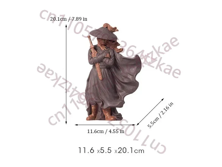 Jianghu Chivalrous Man Figure Decor Statue, Domineering Living Room,Tea Pet
