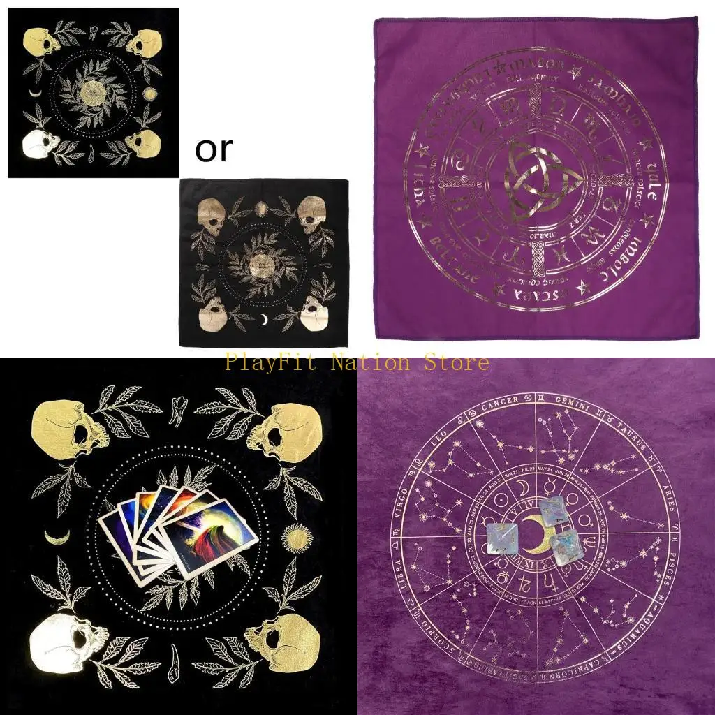 

242F 49x49 см. Таро Стол Алтарь Ткань Метафизическая настольная игра коврик маятник гадань Алтаря табличная игра на борту на