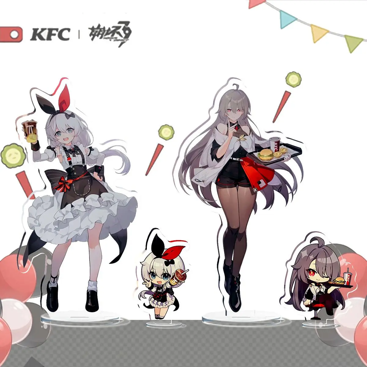 Honkai Impact 3 KFC Collabo Game Goods Theresa Apocalypse Vita Figure Acrylic Stand Desk Display Ornament Collection Friend Gift