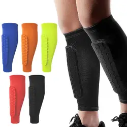Soccer Shin Guard Sleeves Calf Compression Sleeve With Honeycomb Pads Leg Protection Shin Pad Kids And Adults Football Sports