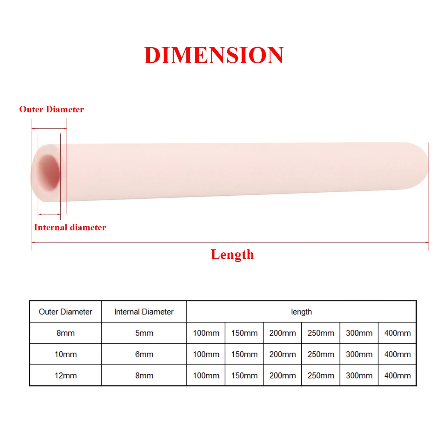 Thermocouple temperature sensor Protective tube one close one open  resistant  1300 degrees 95 Ceramic tube Corundum tube